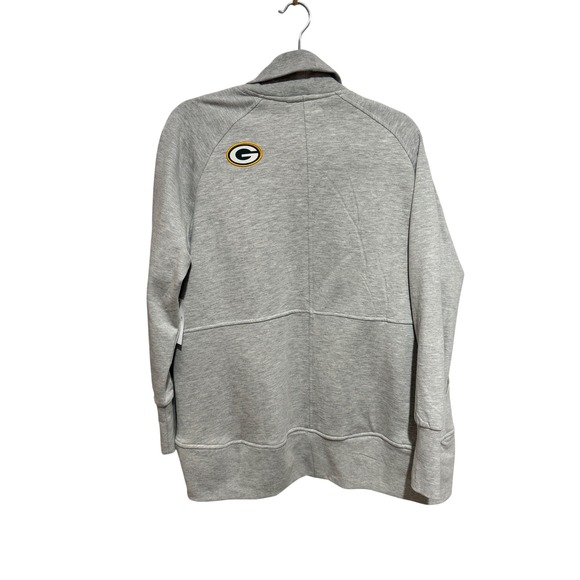 WEAR by Erin Andrews Womens Gray GB Packers Sherpa Open Front Cardigan Jacket L - Picture 2 of 12